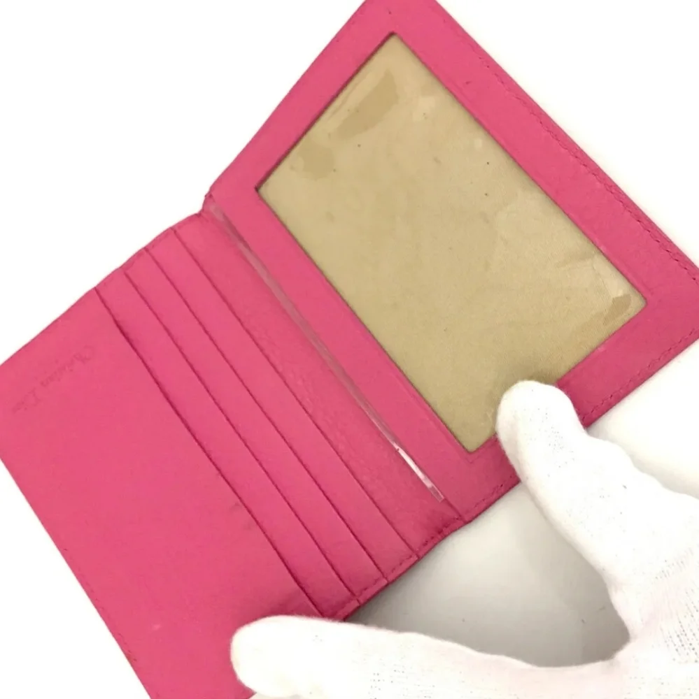 CHRISTIAN DIOR TROTTER CANVAS LEATHER BIFOLD WALLET/1A1537